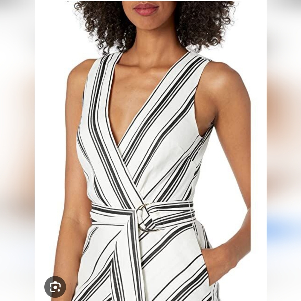 Ted Baker Monochrome Striped Mini Dress Size 2